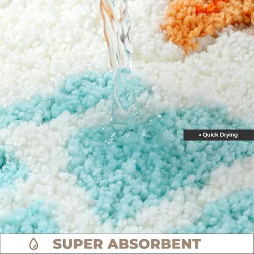 Image of Roseate Shore Super Soft Anti Skid (40x60 cm) Super Absorbent Mats Microfibre 2000 GSM Mat for Bathroom /Bedroom /Kitchen /Door Mat /Floor Mat (Pack of 1)