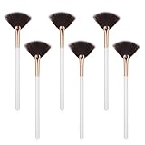6 Pieces Fan Brushes Facial Brushes Face Mask Brush Applicator Slim Soft Fan Mask Brush Esthetician Supplies for Mud Cream Peel Makeup