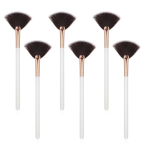 6 Pieces Fan Brushes Facial Brushes Face Mask Brush Applicator Slim Soft Fan Mask Brush Esthetician Supplies for Mud Cream Peel Makeup