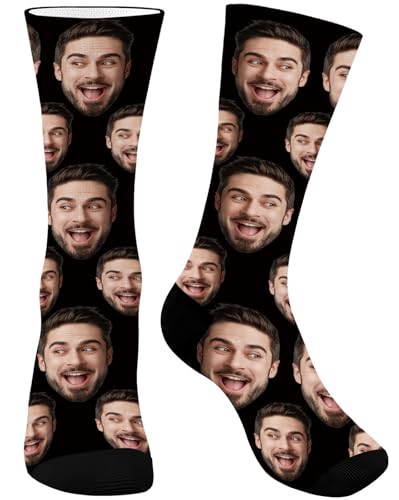 MeMoShe Custom Face Socks, Personalized Funny Socks Picture Gifts with