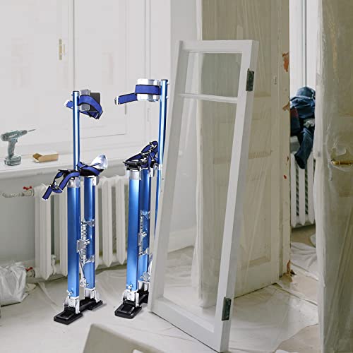 24 Inch -40 Inch Professional Grade Adjustable Drywall Stilts Taping Paint Stilt Aluminum Tool Stilt For Painting Painter Taping Blue #TOP5