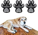 Aqumax Dog Paw Protector Non-Slip Gripper Traction Pads,Walk Assistant for Senior Dogs,Foot Stickers for Hardwood Floors,Dog Shoes Booties Socks Replacement,12 Sets (48 pcs) M Black
