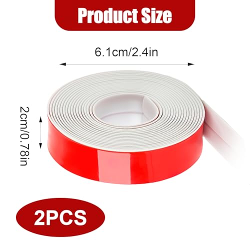 Miniatura 2 de Cjmuqhehh 2 Cintas De Sellado Autoadhesivas, Impermeables, 3,2 X 22 Mm, Pvc Blanco, Para Bañera, Ducha, Cocina, Aseos Y Baño, Resistente Al Moho Y Fácil De Usar, Humedad