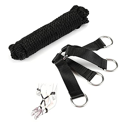 Liebe Seele リーベゼーレ コスプレ 縛遊 SMグッズ 小道具 拘束具 12点セット ブラック レザー カップル マンネリ 調教 拘束プレイ - 画像5