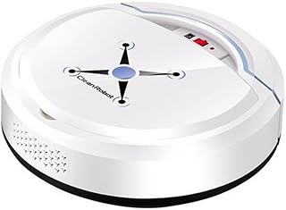 Recargable por USB para robot inteligente Aspirador Barredora automática para limpieza eficiente de alfombras y superficies de suelo duro (negro)