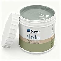 Bianca Stella Universalfarbe Ohne Schleifen - Wasserbasierte Parfümierte Renoiverfarbe für Möbel, Holz, Fliesen, Metall & Kunststoff - Nebelgrün, Glänzend, Kratzfest, Hochdeckend, 500ml