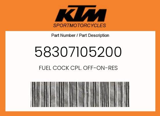 Amazon.com: NEW KTM FUEL COCK CPL OFF-ON-RES 1994-2002 125 200 250