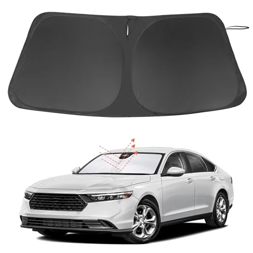 Image of Windshield Sun Shade Custom Fit for 2023 2024 2025 2026 Honda Accord Accessories Foldable Sunshade Sun Blocker Protect Car from Sun Rays & Heat Damage Keep Car Cooler