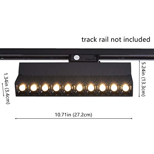 Mirrea 20W Dimmable Led Array Track Lighting Heads Black Painted Compatible With Single Circuit H Type Track Rail Cri 90 Warm White 3000K Beam Angle 30° For Wall Art Or Shop Window Pack Of 4 #TOP1
