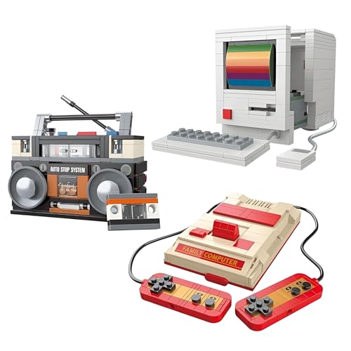 Image of Retro Electronics Building Blocks Set – 670PCS Vintage Desktop Computer, Radio, Game Console Bricks Kit, Diy Unique Home Decor,STEM Education Toy, Nostalgic Gifts for Retro Lovers and Gamers