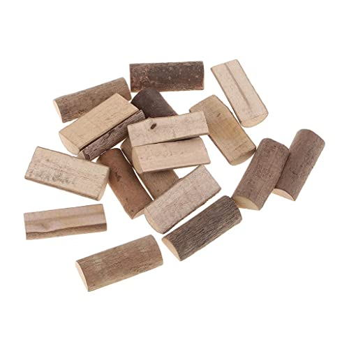 Dickly 20 Pièces Demi-tranches en Bois Naturel Pièces en Bois Pendentifs en Bois Cover