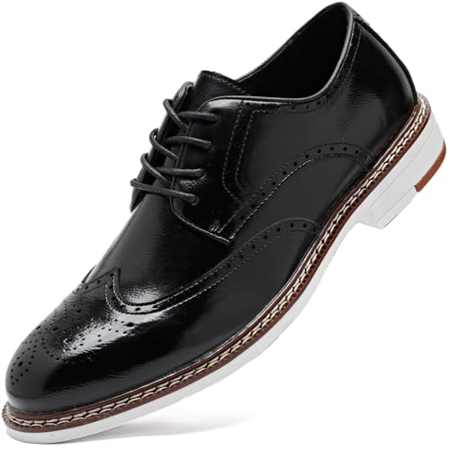 slim fit dress slacks Men's Lace Up elastic collar Fashion Dress Sneakers Business Oxfords  Comfortable Breathable Lightweight Casual Walking Shoes