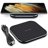 Mit der induktiven Ladestation laden Sie Ihr Samsung Galaxy S21 Ultra 5G einfach und kabellos. Einfach das Samsung Galaxy S21 Ultra 5G Smartphone auf die Ladestation legen. Die Ladestation kann mit allen QI fähigen Geräten verwendet werden.