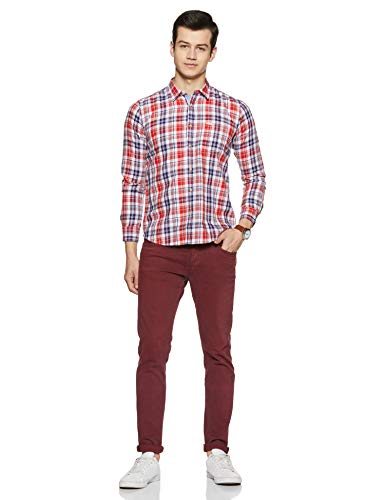 Image of Pepe Jeans Men's Checkered Slim Fit Casual Shirt