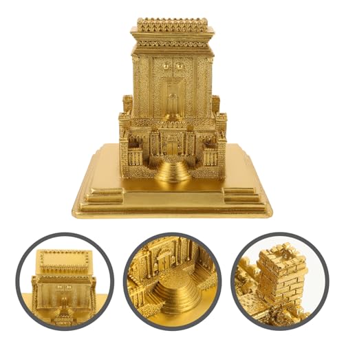 HOLIDYOYO Jerusalém Segundo Templo Sagrado Réplica Resina Artesanato Igreja Religiosa Estrutura Arte