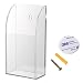 Hipiwe Wall Mount Remote Control Holder Clear Acrylic Media Organizer Storage Box Coffee Table and Nightstand Convenient Remote Control Caddy (One Compartment)