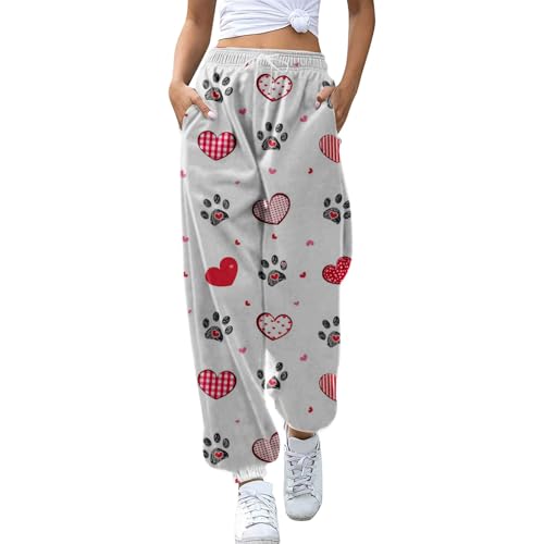 Pantalon de jogging décontracté pour femme à taille haute élastique
