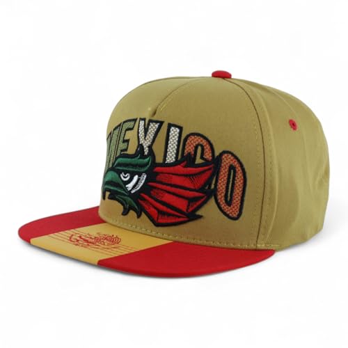 Image of Hecho En Mexico Eagle 3D Embroidered Flat Bill Snapback Cap