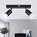 Ketom LED Deckenstrahler Schwarz, Deckenlampe 2 Flammig Schwenkbar,...