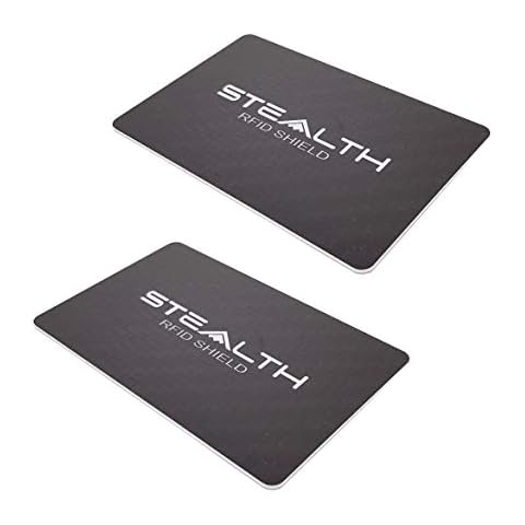 Stealth Shield RFID Blocking Card (2 Pack) - Maximum Strength RF/NFC Blocker Device for Bank Credit Card & Identity Protection - Wallet Security Against Illegal Contactless Credit Card Scanning Cover
