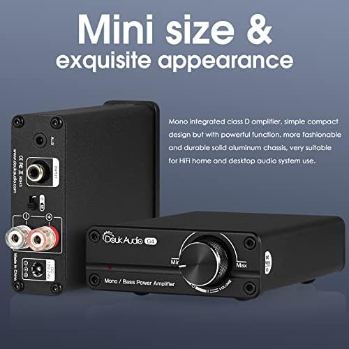 Douk Audio G4 Mini Subwoofer Full-Frequency Mono Channel Digital Power Amplifier Bass Amp 100W
