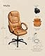 SONGMICS Bürostuhl, Gaming Stuhl, Schreibtischstuhl, ergonomischer Chefsessel, drehbar und höhenverstellbar, Arbeitsstation, mit Rollen, karamellbraun OBG022K01, 7370(112-122) cm