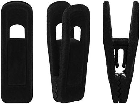 Velvet Hangers Clips 80 Pack, Black Pants Hangers Velvet Clips, Strong Finger Clips Perfect for Thin Velvet Hangers
