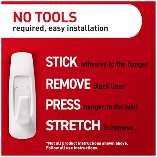 Command Large Utility Hook, Pack of 1 Hook and 2 Adhesive Strips, White - Damage Free Hanging - Holds up to 2.2kg