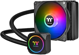 Thermaltake TH120 ARGB Motherboard Sync Edition Intel LGA1700 Ready/AM5/AMD All-in-One Liquid Cooling System 120mm High Efficiency Radiator CPU Cooler CL-W285-PL12SW-B, Black