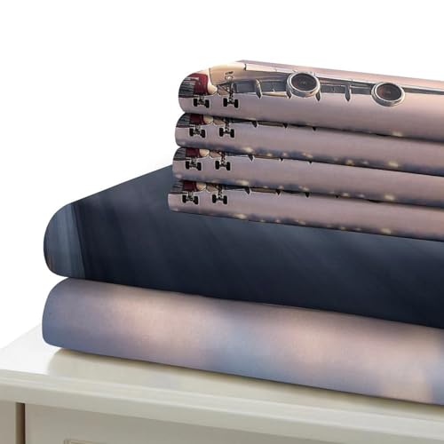 Housse de couette 3D avion hypoallergénique avec fermeture éclair parure de lit Super King - 7