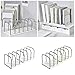 Desktop File Sorter Organizers 6 Compartments Metal Wire Bookend Space Saving Desk Book End Magazine Stand 37x145x135mm