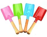 Annymall Garden Tools 4-Piece Shovel Set, Metal with Sturdy Wooden Handle Safe Gardening Tools Trowel Shovel for Women,Teens,Men(Pink/Green/Blue/Red)