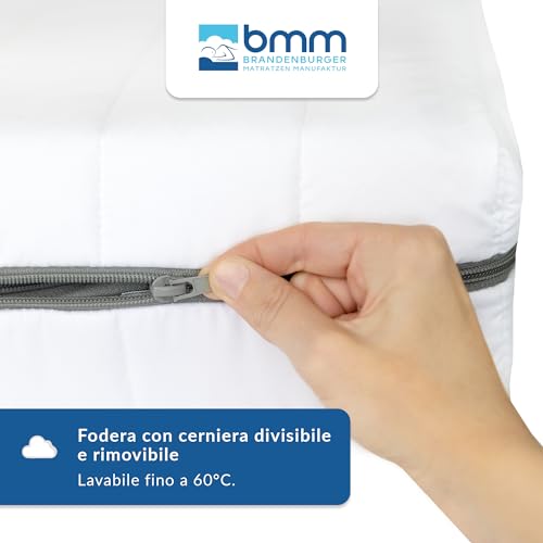Bmm Materasso Ortho Medic 80X190 Cm Con Molle Insacchettate, Grado Di Rigidità H4 Extra Rigido/Certificato ÖKo-Tex/Materasso Ergonomico A 7 Zone, Altezza 21 Cm/Materassi Prodotti In Germania - 6