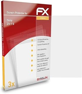 atFoliX Screen Protector compatible with Sony ZV-1 II Screen Protection Film, anti-reflective and shock-absorbing FX Protector Film (3X)