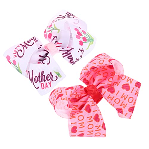 Toyvian 2Pcs All Match Hair Clips with Printed Bowknots Soft Hairpins for Cute Patterned Hair Barrettes for Daily Wear and Special Occasions