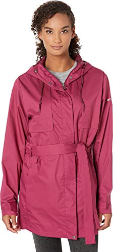 Columbia Women s Pardon My Trench Rain Jacket, Wine Berry, 1X