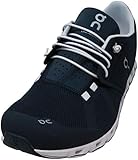ON Running Mens Cloud Navy White Mesh Trainers 46 EU
