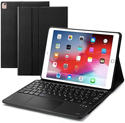 EWiN® 最新型 iPad第9世代 iPad10.2/10.5インチキーボードケース JIS基準日本語配列 第8世代2020 bluetoothキーボード タッチパッド搭載 脱着式 2台のiOSデバイス切り替え可能 ipad air3 ipad pro アイパッド ブラック