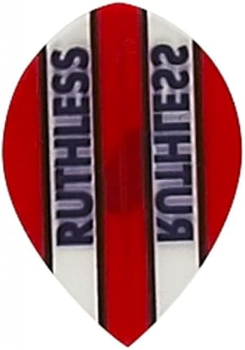 US Darts Ruthless RED Pear Dart Flights - 3 Sets (9 Flights) - Ex-Tough (100 Micron)