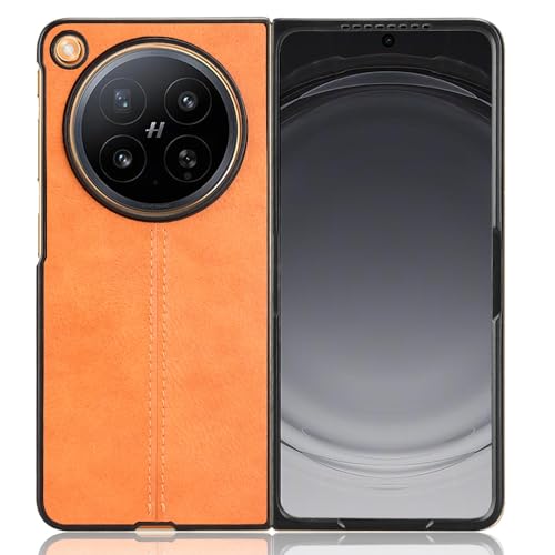 EasyShow Custodia per Oppo Find N6 Custodia, PU+PC+TPU custodia per telefono, Cover per Oppo Find N6 (Giallo)