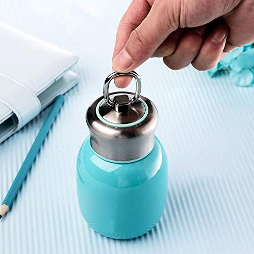 Small Thermal Flask, 200ml Mini Vacuum Flasks Vacuum Insulated Water Bottle Non-Leak Juice Milk Vacuum Hot and Cold Water Bottle Girls Boys Kids Adults Gift (Silver)