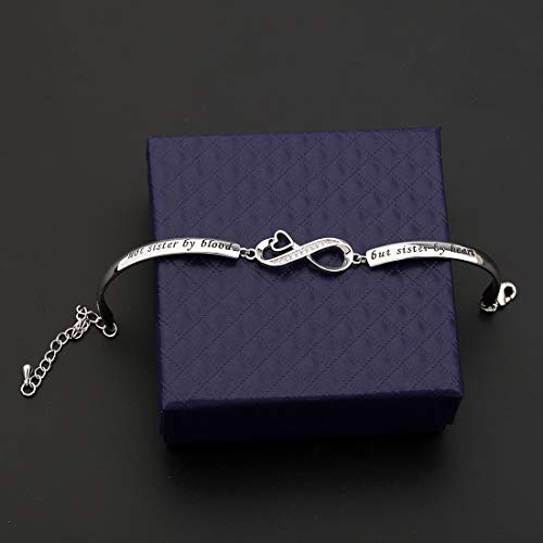 CENWA Not Sister by Blood But Sister by Heart Jewelry Best Sister Bracelet Gift for Best Friend Friendship Bracelet4