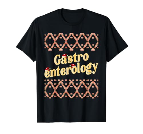 Noël Gastro-entérologie Médecin Gastro-entérologue T-Shirt Graphique avec Valeur, Homme, Noir, L