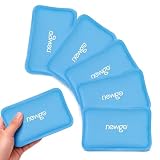 NEWGO Kühlpads Gesicht Gel 8x11.5 cm (6 Stück), Wiederverwendbare Mini Kühlpad Klein, Weiche Kühlpads Klein für Kopfschmerzen, Weisheitszähne, Schönheit, Schmerzlinderung müde Augen, Stillen