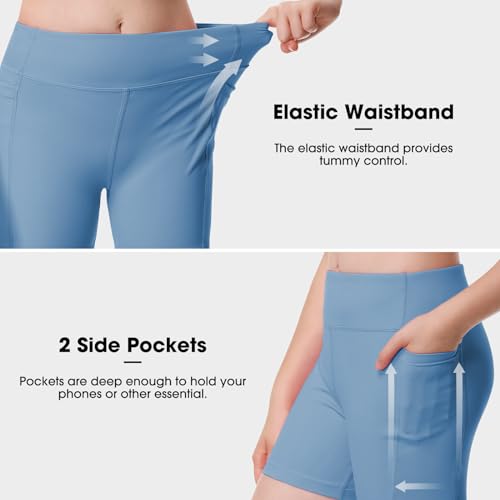 ANIVIVO Shorts de vôlei atléticos de elastano para meninas - Shorts de dança e ioga para jovens de 1