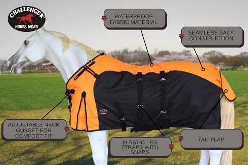 Image of 78 inch 1200D Turnout Waterproof Fleece Lined Medium Winter Blanket Sheet 382LG