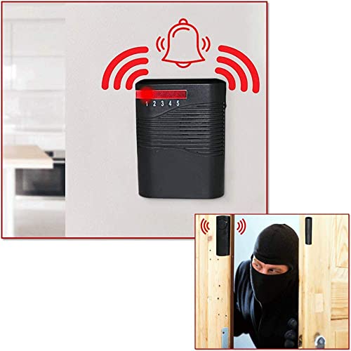 FISHTEC Alarmanlage kabellos – Komplettset mit 5 Überwachungspunkten (1 Empfänger 110 dB + 2 Bewegungsmelder + 3 Öffnungsmelder) – Bild 7