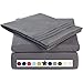 TEKAMON Premium 4 Piece Bed Sheet Set 1800 Bedding 100% Microfiber Polyester - Super Soft, Warm, Breathable, Cooling, Wrinkle and Fade Resistant - 10-16'' Extra Deep Pockets - Queen, Dark Grey