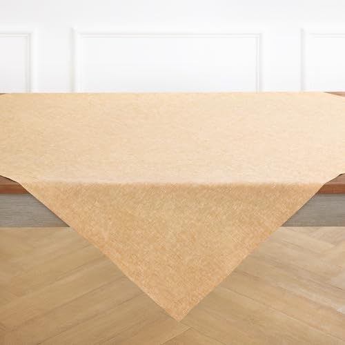 Solino Home 100% Pure Linen Table Cloth, Throw Nugget, Athena 52 x 52 in by Solino Home - Used condition - Image 4