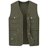 ININOSNP Gilet Senza Maniche Canottiera da Pesca da Uomo(ArmyGreen,3XL)